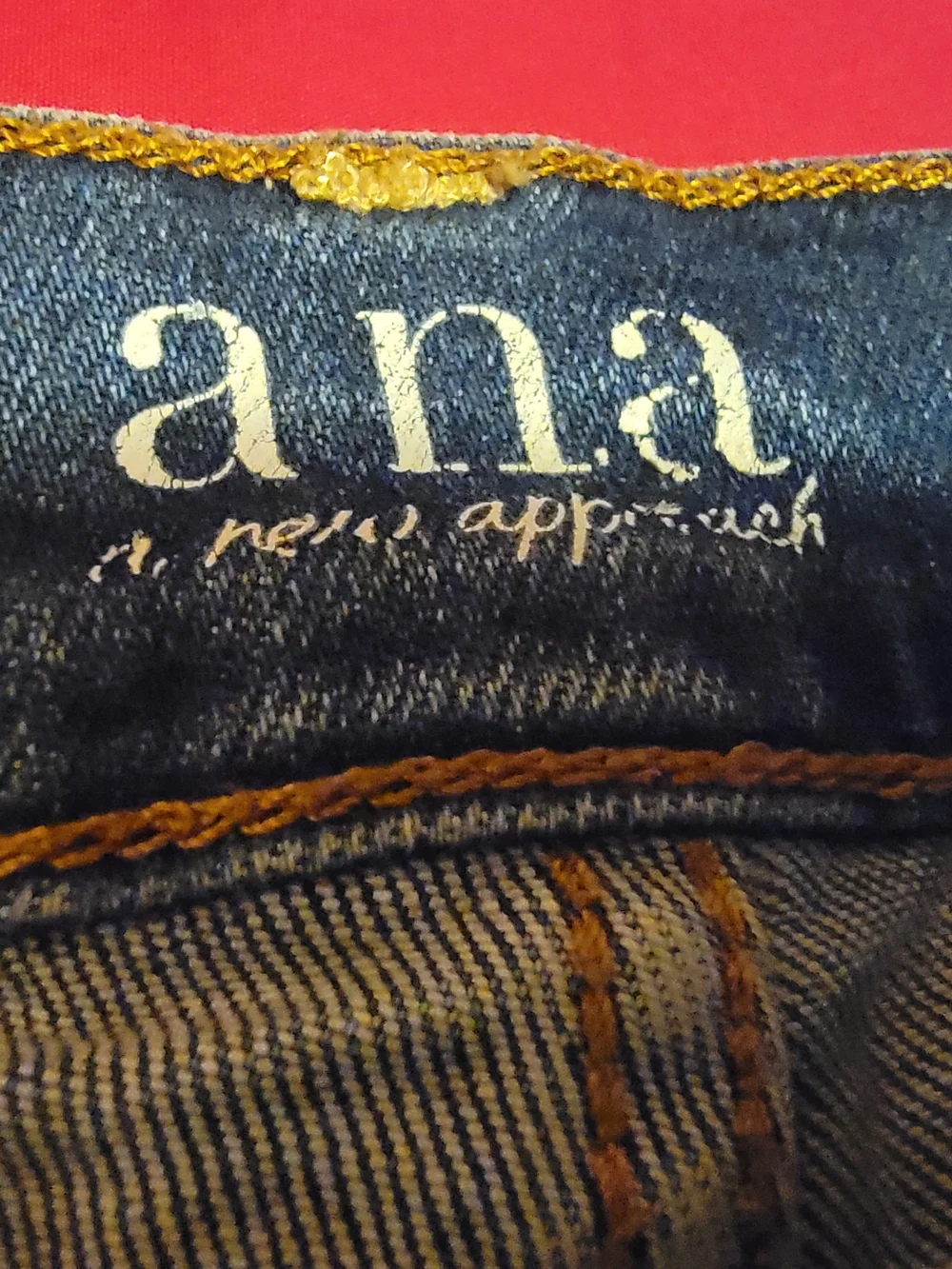 a.n.a Women's Blue Straight-Leg Denim Jeans